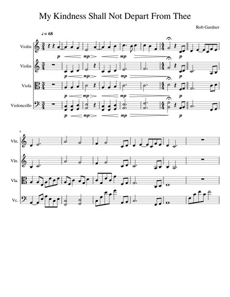 5411). . My kindness shall not depart from thee sheet music